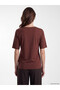 Original Oval Collar Patterned Women's T-Shirt - 4