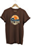 Summer Mode Coastal Club Unisex Sea Wave Printed Summer Themed Regular Fit Crew Neck T-Shirt