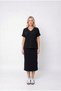 Women's Black Plus Size Oysho Fabric Blouse Skirt Double Set Hzl26W-Zss110981 - 4