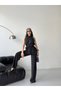 Halter Neck Belted Waist Palazzo Trousers Double Set for Women - 2