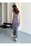 Women's Drape Detail Zero Sleeve Maxi Dress - 5