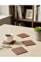 Set of 12 Wooden Square Coasters - Decorative Coffee Presentation (10X10 cm) - 2