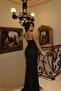 Black Gorria Straps Glitter Fabric Long Evening Dress Ate-4469 - 4