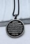 Black Color Ayetel Kürsi & Felak-Nas-İhlas Written Prayer on Thick Doc Chain Stainless Steel Necklace - 6