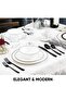 24 Pieces Black Silverware Set, Black Flatware Set, Food-Grade Stainless Steel Cutlery Set for 4 - 6