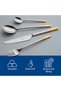 Ella Cutlery for up to 6 People, 30 Pieces, Stainless Steel, Partially Gold-Plated - 4