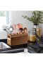 Acacia Wood Utensil Holder For Countertop, Large 3-Compartment Cooking Tool Organizer With Removable Divider, Rustic Style For Kitchen Décor - 2