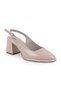 Women's Patent Leather Heeled Shoes Closed Toe Thick Heel Slingback Stylish Office Classic Jurdan Sole085K1008