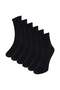 Women's 6-pack value pack black crew socks tennis socks athletic socks