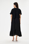 Black Italian Jacketed Long Linen Dress, Size 38 - 42 - 4