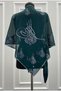 Green Silver Glitter Tuğra Chiffon Groom Shoulder Cover Shawl, Henna Cover, Groomsmen Soldier Cover - 3