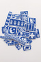 Mediterranean Breeze Blue and White Motif 51 Piece Sticker Pack Waterproof Agenda Laptop Thermos Phone Sticker Set - 6