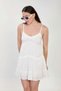 Women's Lace Detailed Strappy Mini Dress - Ecru