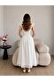 Scalloped Strappy Lace Long Dress - 6