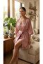 Women's Satin Belted Dressing Gown - 2
