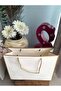 White Large Size Gift Bags with Golden Border - Sold Per Pc - 2