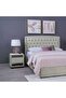 BIANCA HEADBOARD VELVET WHITE L-150 : H-125 CM - 5