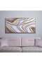 River Sand Framed Canvas Art 140x70cm - Gold