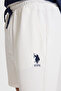 Men's Ecru Knitted Shorts 50322605-Vr019 - 6