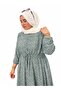 فستان نسائي بأزرار من القماش المقرمش مقاس كبير - 3
