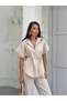 Premium Drawstring Waist Casual Shirt and Pants Two-Piece Set - 4