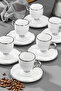 Zenora 6-Person 90 ml Porcelain Coffee Cup Set Ckr4526 - 2