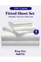 Classic King Size Fitted Sheet Set, 144TC Cotton, Duvet Cover, Deep Pocket Sheet, 2 Pillow Cases - 7