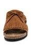 Women's Mc220 Genuine Suede Leather Tasseled Orthopedic Cork Sole Slippers - 7