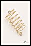 Stone Spiral Wrap Ring Adjustable Women's Ring Silver Color Elegant Design Stylish Model - 2