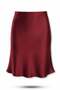 Burgundy Satin Mini Skirt