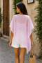 Women's Asymmetrical Cut Poncho Loose Blouse - 2