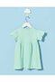 Infant Girls Mint Printed Casual Dress - 4