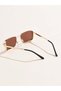 1Pc Gradient Color Gold Plated Small Square Frame Women's Fashionable and Stylish Hip Hop Style Glasses for Daily and Outdoor Wear, Parties and Beach, Sunglasses Accessories - 5