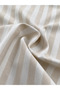 Double Cotton Satin Striped Duvet Cover Set 200X220 cm – Beige Striped Stylish and Soft Duvet Cover Set, 100% Cotton - 4