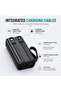 باور بنك بسعة 10000mAh شحن سريع 22.5W مع كيابل مدمجة Type-C وLightning وشاشة رقمية GOLDEN PLUS - 4