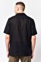 Men Regular Fit Short Sleeve Embroidered Logo Casual Shirt, Black - 4