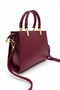 Livia Women's Gold Detailed Burgundy Cross Strap Shoulder Bag - 3