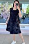 Crew Neck Viscose Dress 6Y051