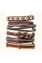 Mix20pcs 20Pcs Braided Leather Bracelets for Men Women Wrap Wood Beads Cuff Bracelet Hemp Cords Ethn - 5
