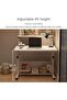 Stylish and modern computer desk with multiple storage shelves, perfect for studying and working - 3