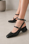 Mary Jane Women's Patent Leather Heeled Shoes (4cm) 1121 Babet Women's Heeled Shoes +1 Size up for Preferencing Larger Sizes Due to Soft Gel Sole - 5