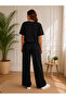 Casual Elegance Women's Relaxed Fit Crew Neck Modal Blouse and Pants Two-Piece Set - 3