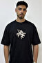 Baby Angels Design Printed Oversize Black T-Shirt