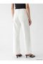 White High Waist Wideleg Women's Jean Trousers - 3