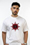 Brand Sacrifice Design Printed Oversize White T-Shirt