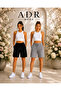 2-Piece Knee-Length Women's Shorts Black Gray Elastic Waist Daily Use