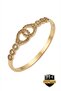 Vip, Non-Tarnishable, Handcuff Bracelet, Zircon Stone Design, in Wooden Box 52