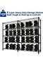 Heavy Duty Metal Shelving Unit with 4 Shelves, 120kg Load Capacity, 150 x 35 x 151cm, Wire Shelving Unit, Max Load 480kg, Adjustable Height and Leveling Feet - 2