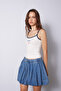 Flower Embroidered Strap Top Ecru - 3