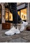 White Soft Knitwear Textured Lightweight High Sole Style Men's Sports Shoes Tge230553